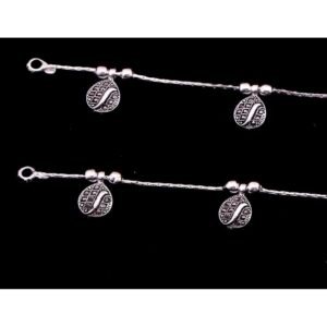 Single Chain Silver Fancy Payal
