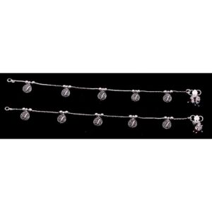 Single Chain Silver Fancy Payal