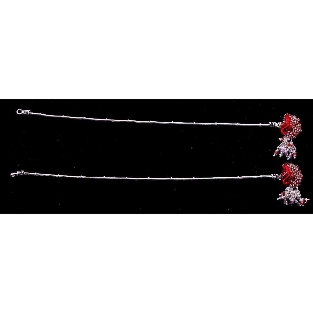 Light weight Silver Antique Payal