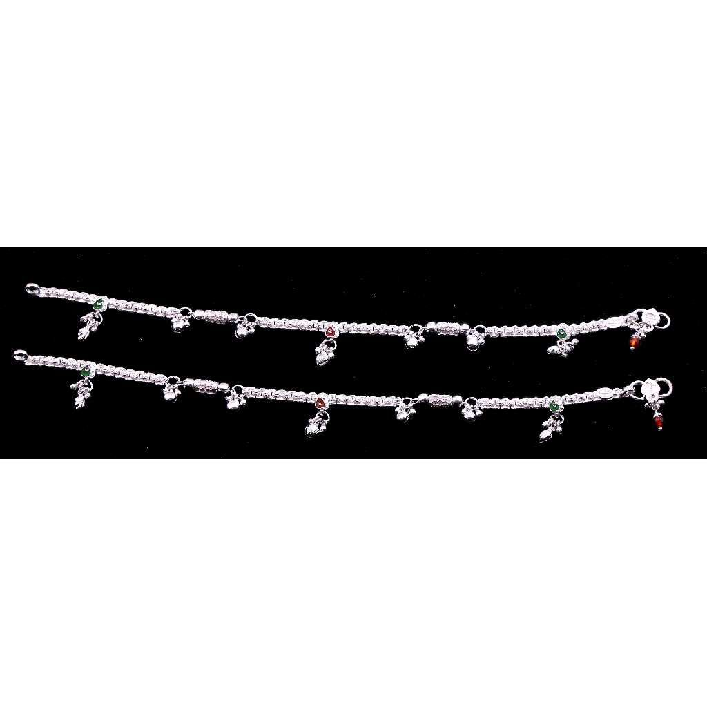 Attractive Beads Silver Ladies Payal