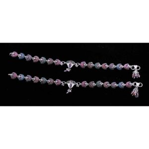 Multi Color Fancy Silver Anklet