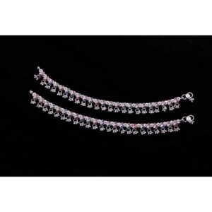 Crunchy Silver Anklet For Women