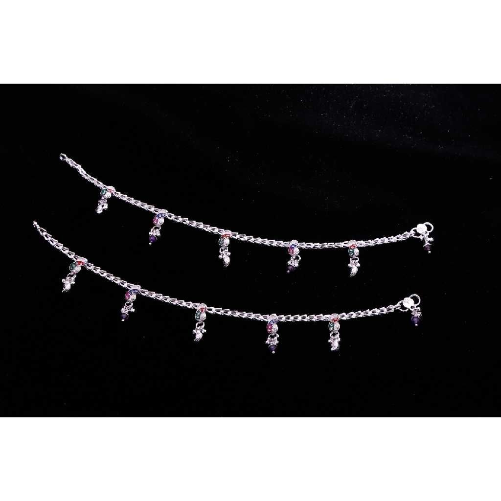 Exclusive Sparkling Silver Anklets