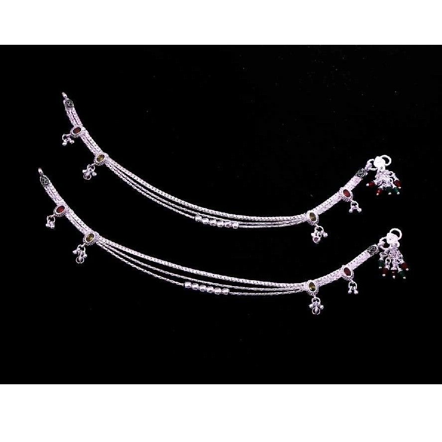 Fancy Attractive Design Silver Payal
