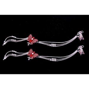Silver Fancy Butterfly Design Payal