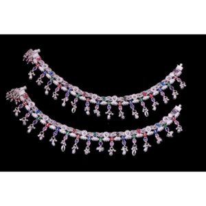 Sterling Silver Fancy Anklet For Women