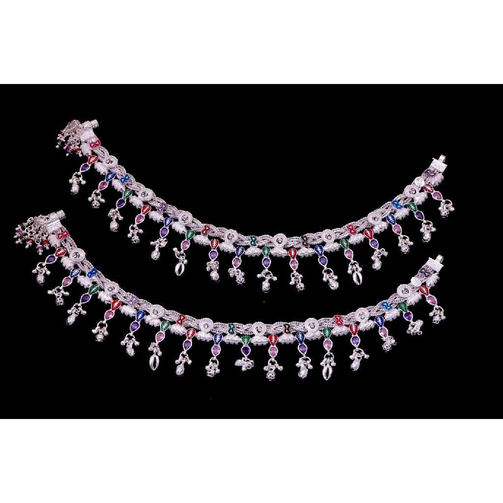 Sterling Silver Fancy Anklet For Women