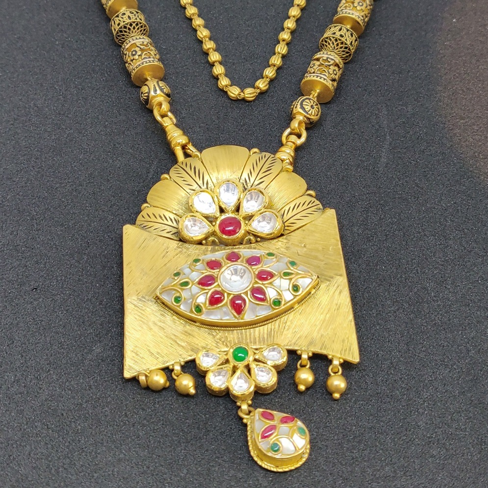 916 Gold Antique Wedding Necklace PJ-N001