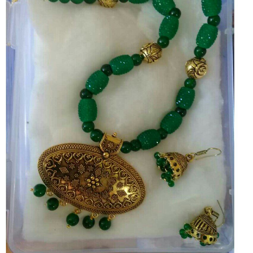 Jaipur Fashion Jewellery Brass Pendant Set