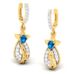 18K Fancy  Diamond Earring