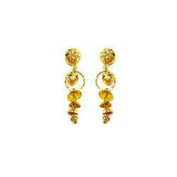 916 Gold Fancy Ad Earrings