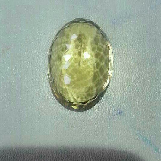 76ct oval yellow quartz