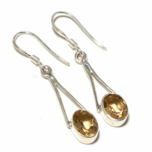 Sterling Diamond Silver Earring