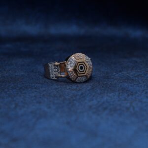 18kt hallmarked fancy rose gold ring for men