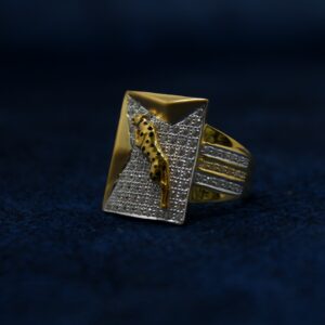22KT Hallmarked Stunning Jaguar Ring For Men