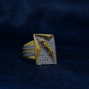 22KT Hallmarked Stunning Jaguar Ring For Men