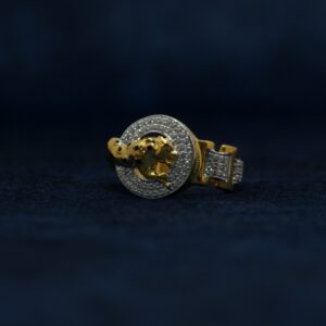22KT Hallmarked Designer Jaguar Ring For Men