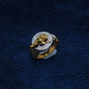 22KT Hallmarked Designer Jaguar Ring For Men