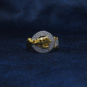 22KT Hallmarked Designer Jaguar Ring For Men