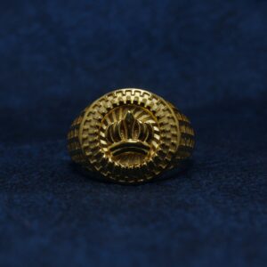 22KT Hallmarked Crown Ring For Men