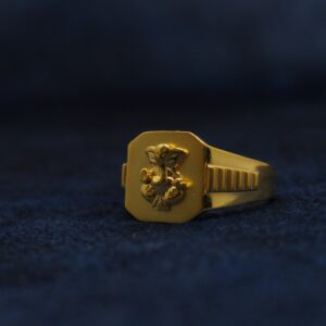 22KT Hallmarked Ganeshji Ring For Men