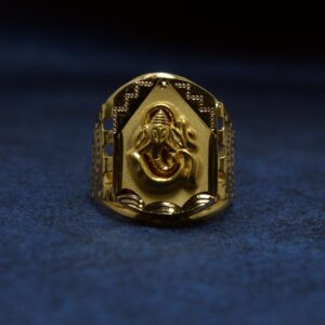 22KT Hallmarked Om Ganeshji Ring For Men