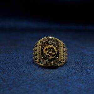 22KT Hallmarked Om Ring For Men