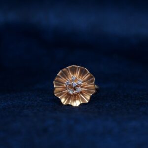 18KT Hallmarked Classic Rosegold Ladies Ring