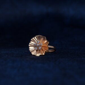 18KT Hallmarked Classic Rosegold Ladies Ring