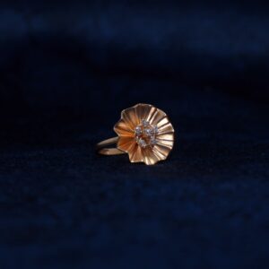 18KT Hallmarked Classic Rosegold Ladies Ring