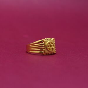 22KT Hallmarked Star Ring For Men