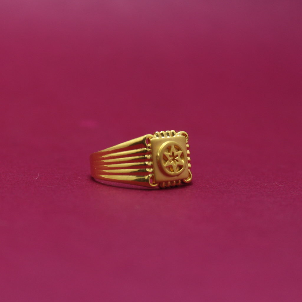 22KT Hallmarked Star Ring For Men - Image 3