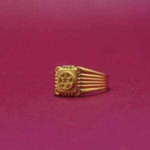 22KT Hallmarked Star Ring For Men
