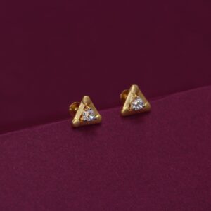 20KT Hallmarked Triangle Earring