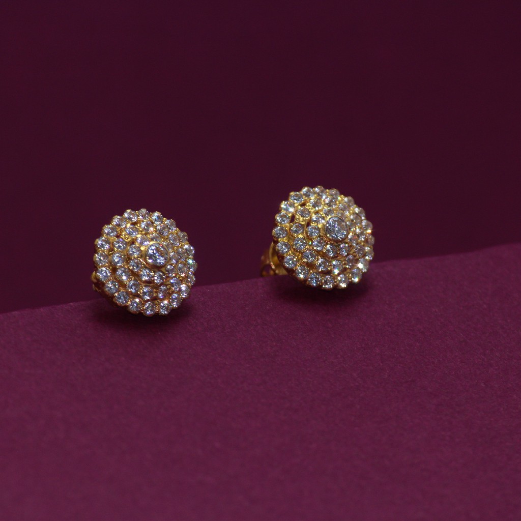 22KT Hallmarked Attractive gemstone Earring - Image 4