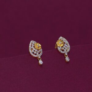 22KT Hallmarked Leaf Shape Earring