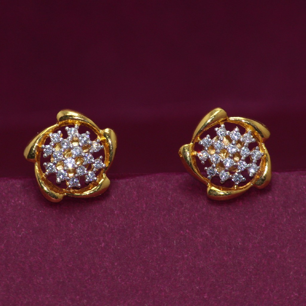 22KT Hallmarked Gemstone Earring - Image 2