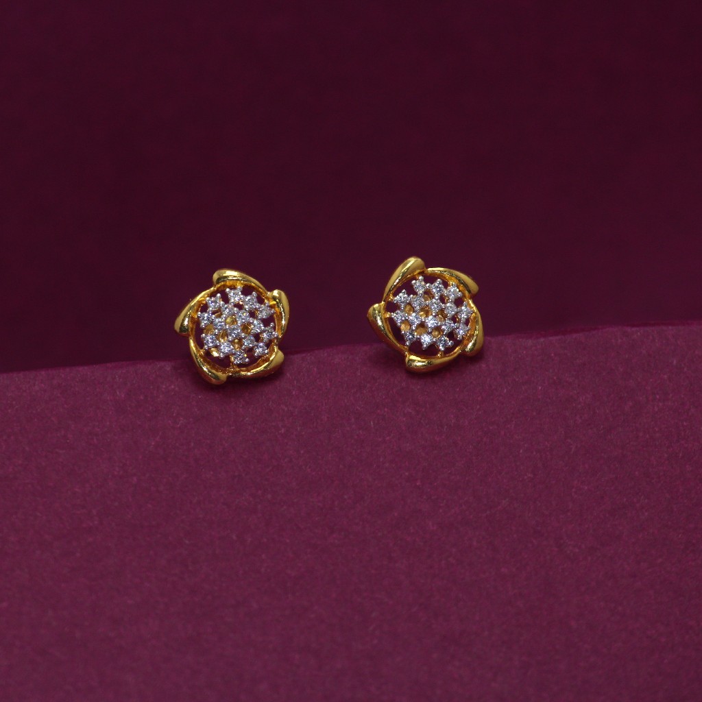 22KT Hallmarked Gemstone Earring