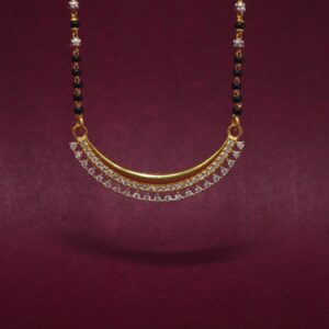 916 Hallmarked Gemstone Mangalsutra Pendant Set