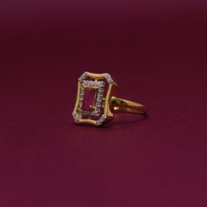 916 hallmarked color stone ladies ring