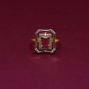 916 hallmarked color stone ladies ring