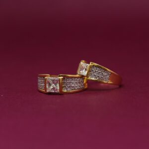 916 Hallmarked Attractive Couple Ring