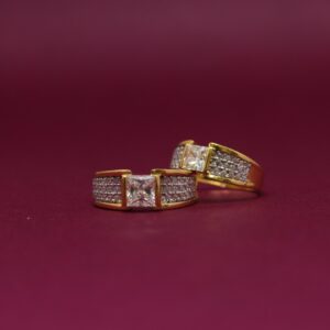 916 Hallmarked Attractive Couple Ring