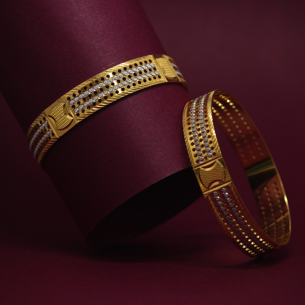 916 Hallmarked Fancy Bangles
