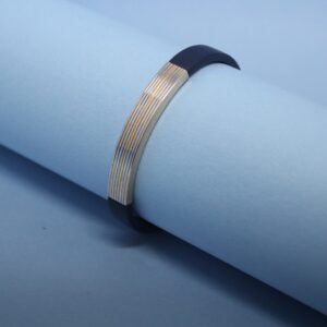 18KT Rose Gold Classic Leather Bracelet