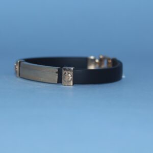 18kt rose gold stylish leather bracelet
