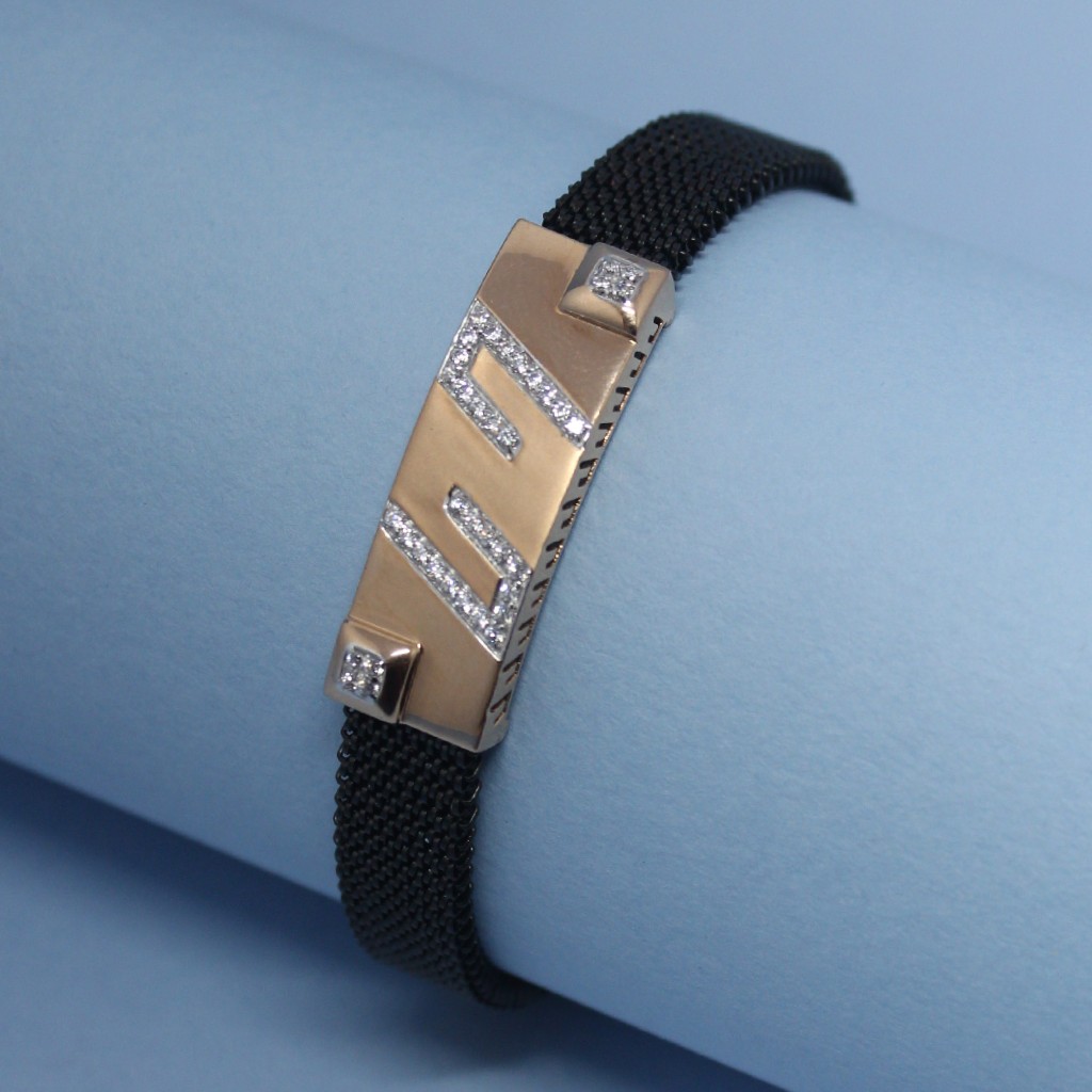 18KT Rose Gold CZ Chain Bracelet - Image 3