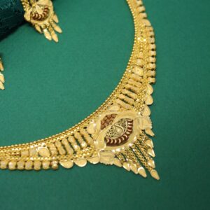 22k Hallmarked Classic Necklace With Beautiful Earrings