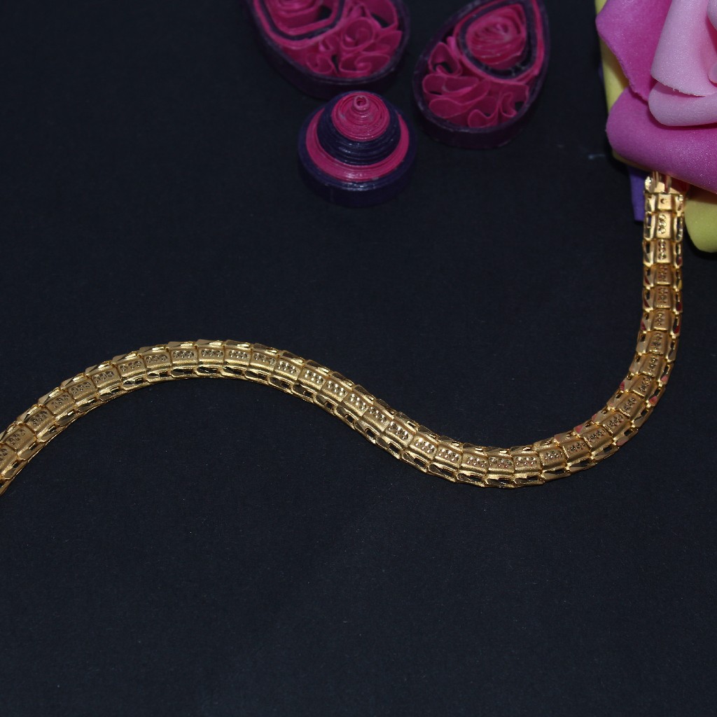 22K Hallmarked Attractive Bracelet For Men