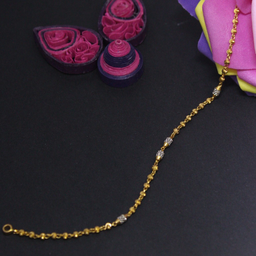 22K Hallmarked Light Weight Bracelet For Women - Image 2